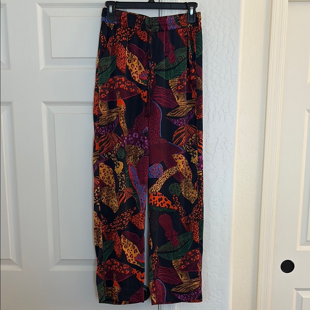 Rachel Zoe Red and Orange Joggers with Elastic Waistband. XS